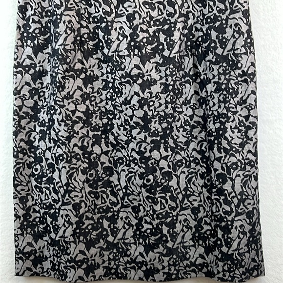 J. Crew Sheath Dress Size 12 Black/Gray Linen Blend Cap Sleeves Lined EUC - Picture 4 of 12